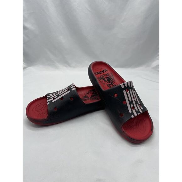 Crocs X Star Wars Darth Vader Unisex Size M5 W7 Black Red Slide Sandals - Picture 7 of 10